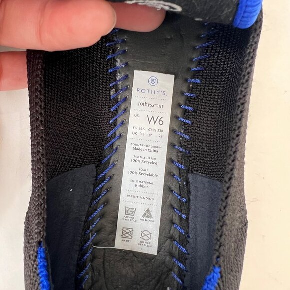 Rothy’s The Flat Women’s Black Solid Knit Flats, Size 6 - Picture 7 of 7